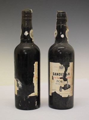 Lot 450 - Two bottles of Sandeman Vintage Port, 1966