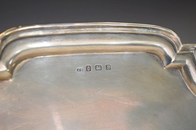 Lot 102 - George V silver salver with pie-crust edge