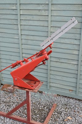 Lot 633 - Farey mechanical clay pigeon double launcher shooting trap