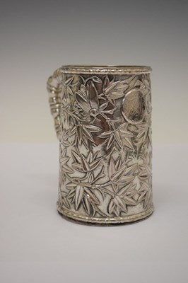 Lot 103 - 19th Century Chinese export white metal mug