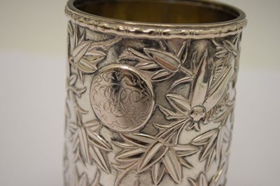 Lot 103 - 19th Century Chinese export white metal mug