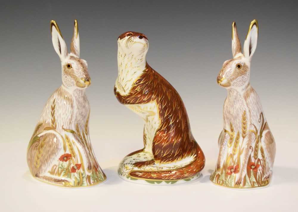 Two popular - Royal Crown Derby Rabbit Figurines