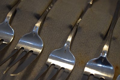 Lot 87 - Cased set of Dutch white metal flower finial cake forks