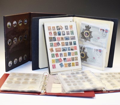 Lot 125 - Assorted stamps and coins