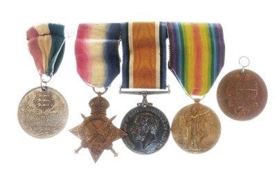 Lot 352 - First World War medal trio and coronation medallions/ medal