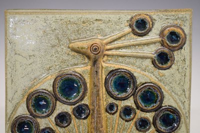 Lot 318 - Joseph Simon - Soholm - Peacock wall plaque