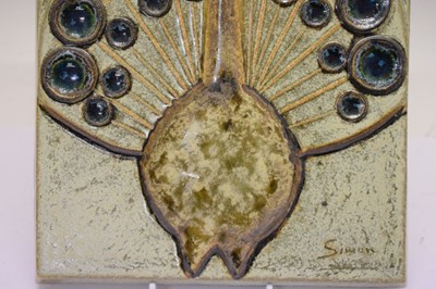 Lot 318 - Joseph Simon - Soholm - Peacock wall plaque