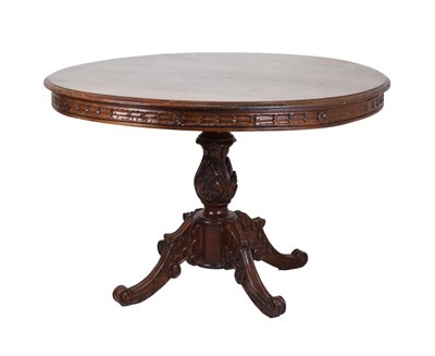 Lot 447 - Reproduction mahogany carved circular centre table