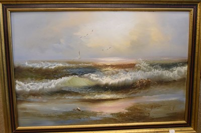 Lot 575 - H. Gailey - Pair of oils on canvas - Seascapes