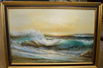 Lot 575 - H. Gailey - Pair of oils on canvas - Seascapes
