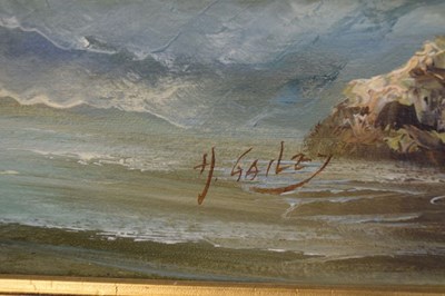 Lot 575 - H. Gailey - Pair of oils on canvas - Seascapes
