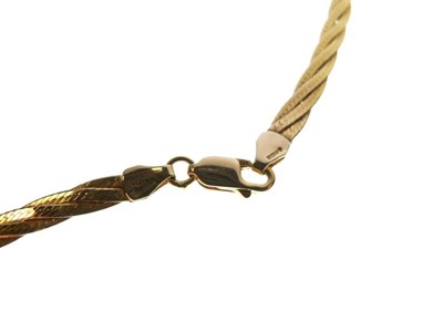 Lot 21 - 9ct flexible plaited necklace