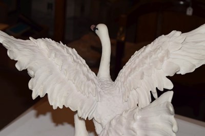 Lot 738 - Figure of swans