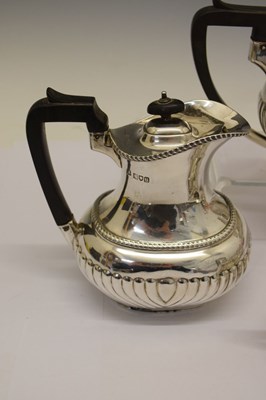 Lot 86 - Early 20th Century four-piece silver tea set