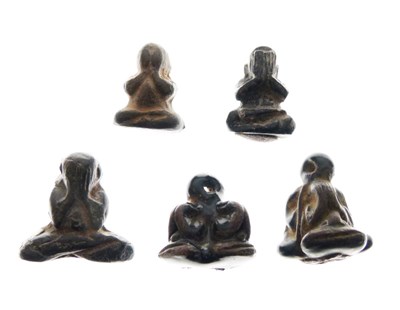 Lot 214 - Three miniature South East Asian figures