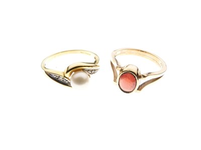 Lot 9 - Two 9ct gold dress rings