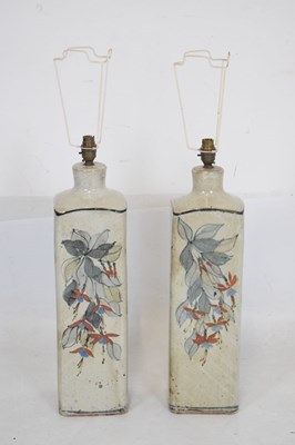 Lot 317 - Studio pottery - Pair of Colin Kellam table lamps