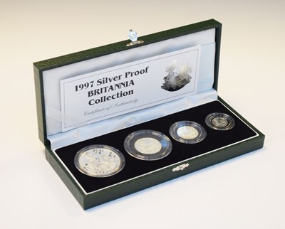 Lot 118 - Royal Mint silver proof Britannia four coin set 1997