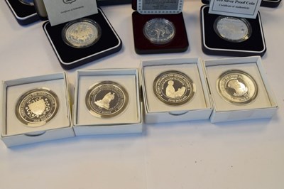 Lot 119 - Quantity of Channel Island and World silver commemorative coins