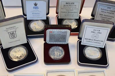 Lot 119 - Quantity of Channel Island and World silver commemorative coins