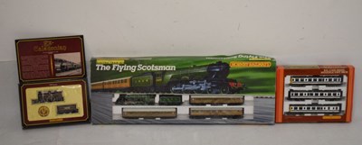 Lot 376 - Hornby Railway Flying Scotsman set, etc.