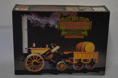 Lot 403 - Hornby Stevensons Rocket 3 1/2" gauge live steam train set