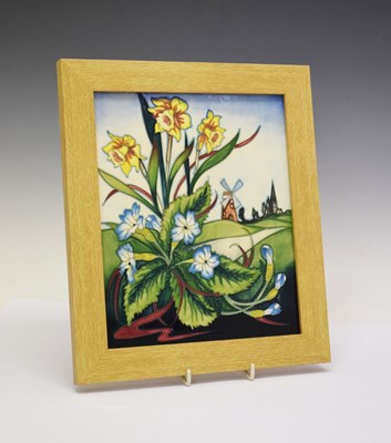 Lot 408 - Moorcroft Pottery - 'Thaxed Field' limited edition plaque