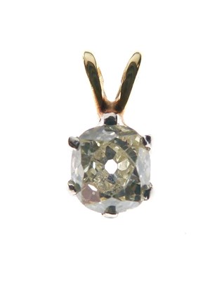 Lot 26 - Old-cut diamond single stone pendant