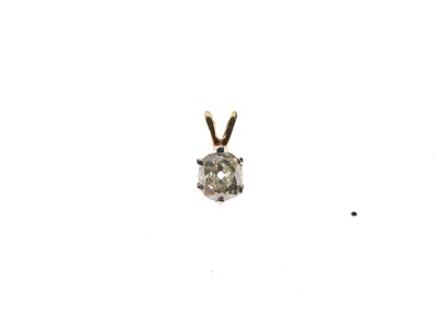 Lot 26 - Old-cut diamond single stone pendant