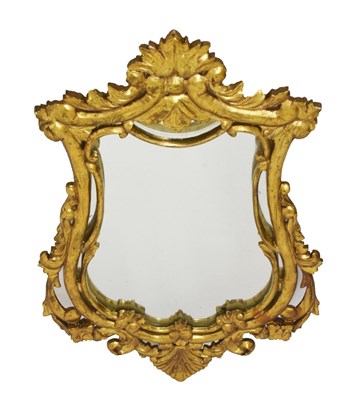 Lot 619 - Rococo style gilt framed mirror