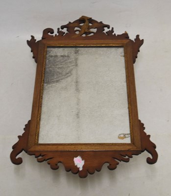 Lot 548 - Georgian-style fretwork mirror with gilt eagle finial