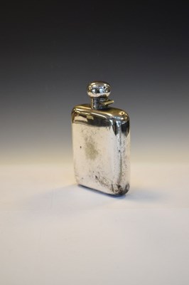 Lot 179 - Large silver plated hip flask