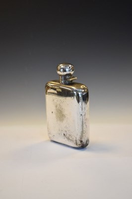 Lot 179 - Large silver plated hip flask