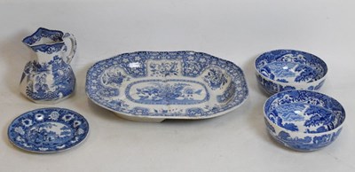 Lot 271 - Mason blue and white jug together with a quantity of Copeland Spode wares