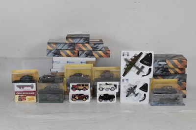 Lot 370 - Quantity of boxed Atlas Editions model fighter planes, trucks, etc.