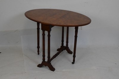 Lot 454 - Late Victorian figured walnut Sutherland tea table