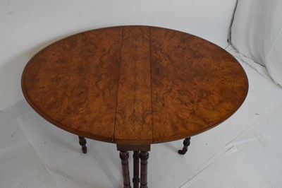 Lot 454 - Late Victorian figured walnut Sutherland tea table