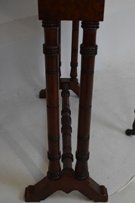 Lot 454 - Late Victorian figured walnut Sutherland tea table