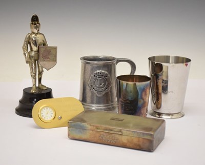 Lot 310 - Small group of collector's items to include; musical knight cigarette lighter, box, mugs