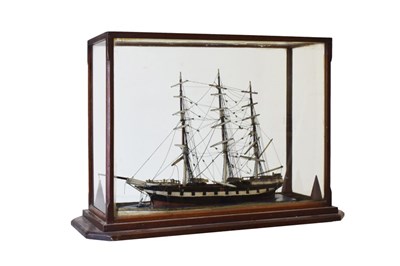 Lot 226 - Early 20th Century three-mast model sailing ship