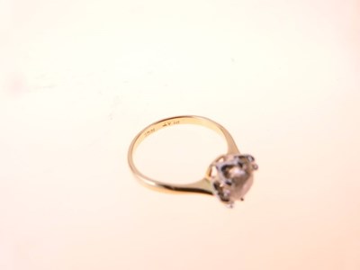 Lot 3 - Diamond single-stone ring, stamped '18ct' and 'Plat'