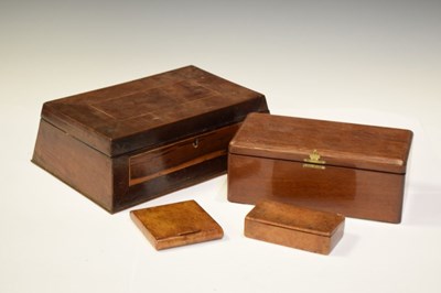 Lot 206 - Victorian inlaid mahogany rectangular box