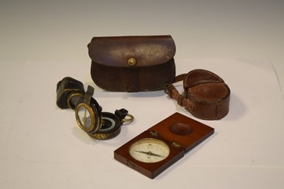 Lot 200 - Early 20th Century compass by F. Barker, etc.