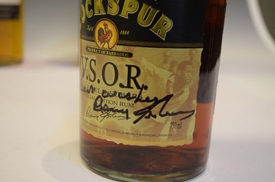 Lot 241 - Cockspur V.S.O.R Garfield Sobers Special Edition rum and 1 litre bottle of Mount Gay rum