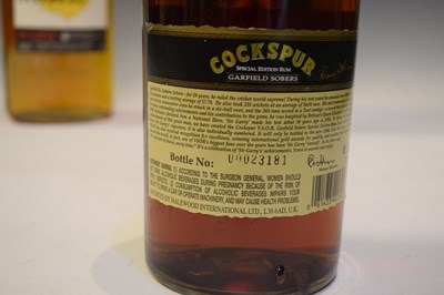 Lot 241 - Cockspur V.S.O.R Garfield Sobers Special Edition rum and 1 litre bottle of Mount Gay rum