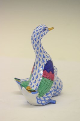 Lot 365 - Herend, Hungary - Two porcelain pairs of ducks