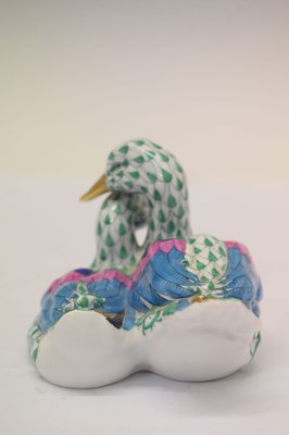 Lot 365 - Herend, Hungary - Two porcelain pairs of ducks