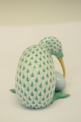 Lot 366 - Herend, Hungary - Porcelain model of a Kiwi with egg