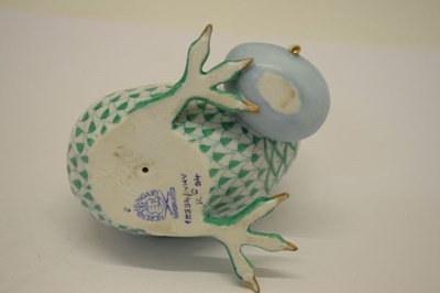Lot 366 - Herend, Hungary - Porcelain model of a Kiwi with egg
