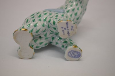 Lot 369 - Herend, Hungary - Three porcelain animal figures